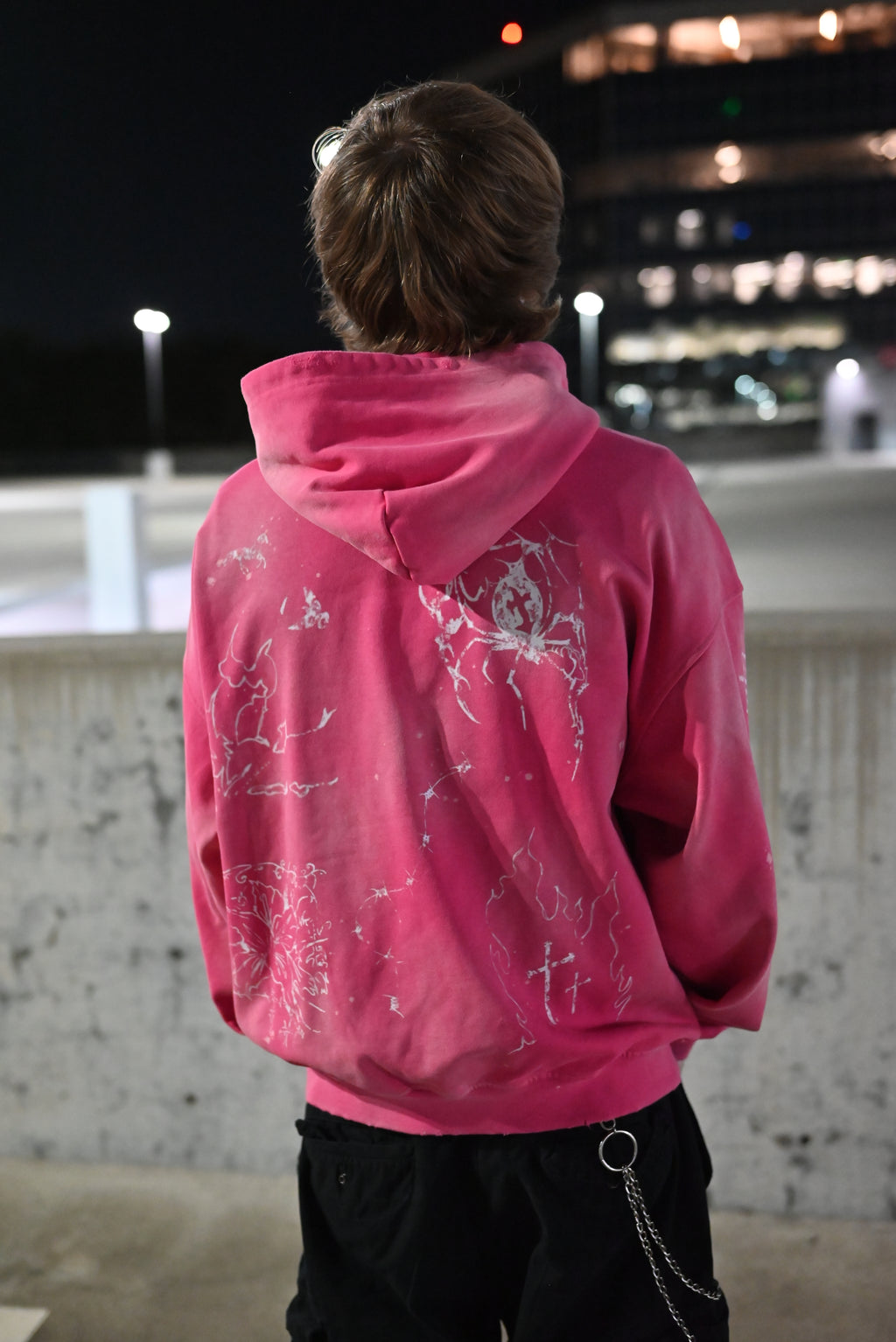 Celestial Washed Hoodie - Pink