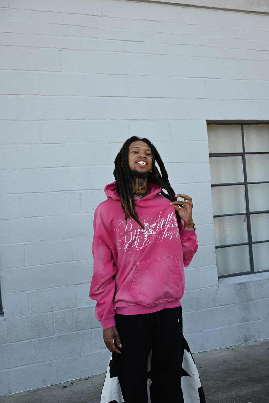 Celestial Washed Hoodie - Pink